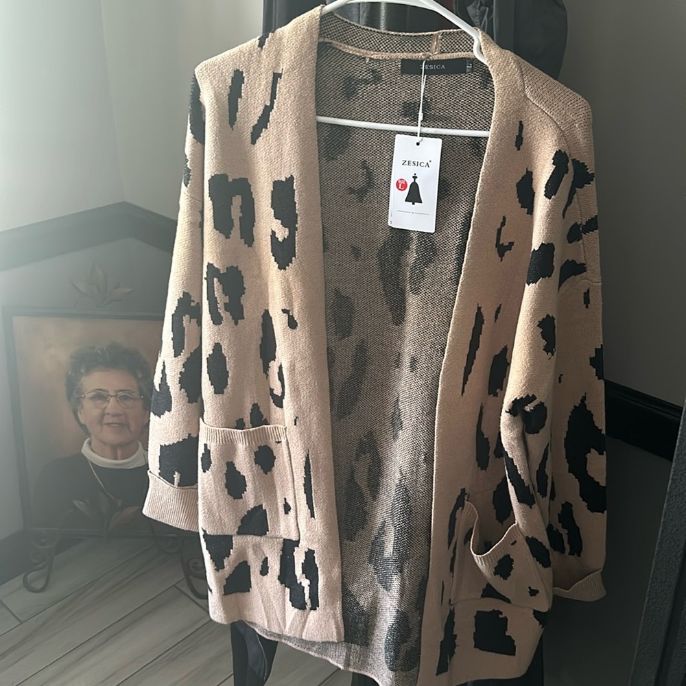 Leopard print cardigan